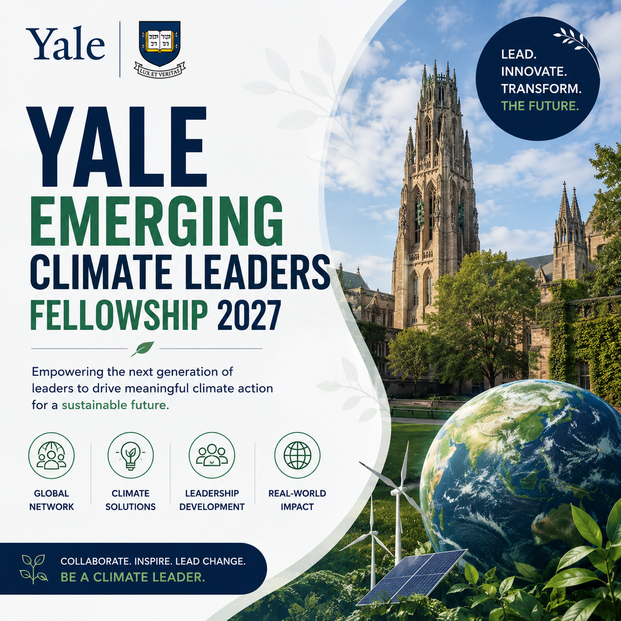 Yale Emerging Climate Leaders Fellowship 2027
