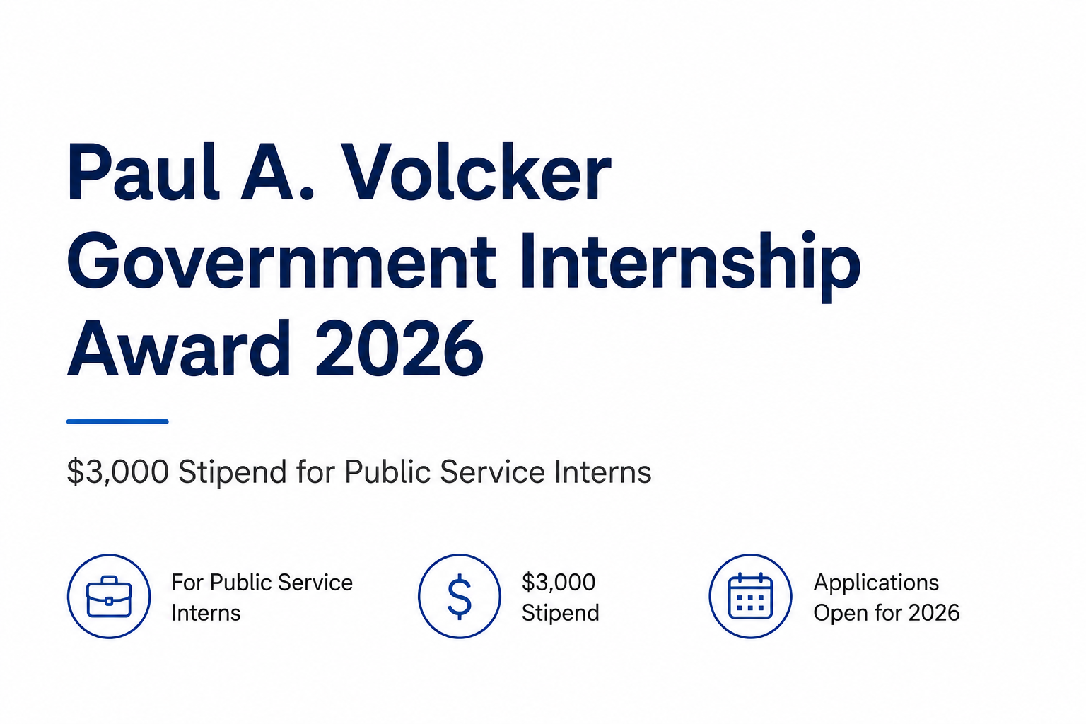 Paul A. Volcker Government Internship