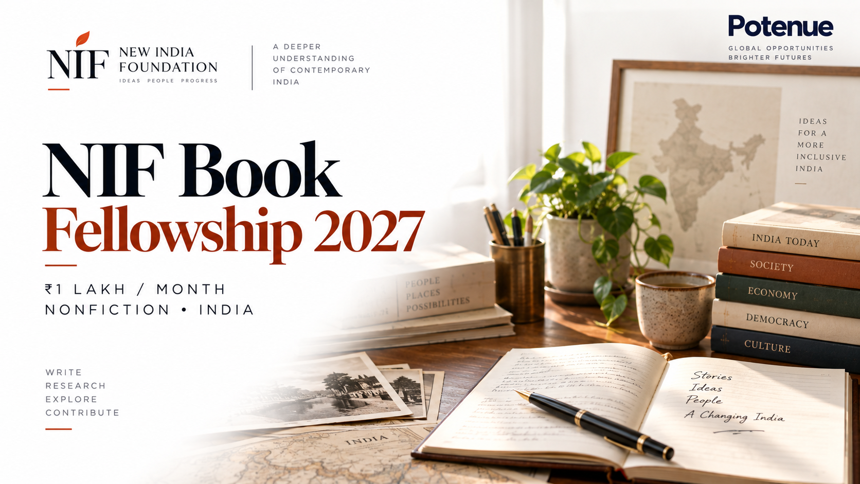 NIF Book Fellowship 2027 — New India Foundation