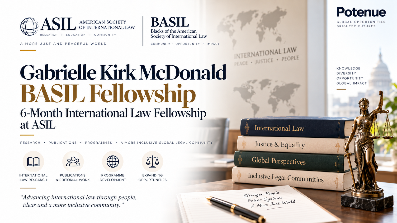 Gabrielle Kirk McDonald BASIL Fellowship: 6-Month International Law Fellowship at ASIL