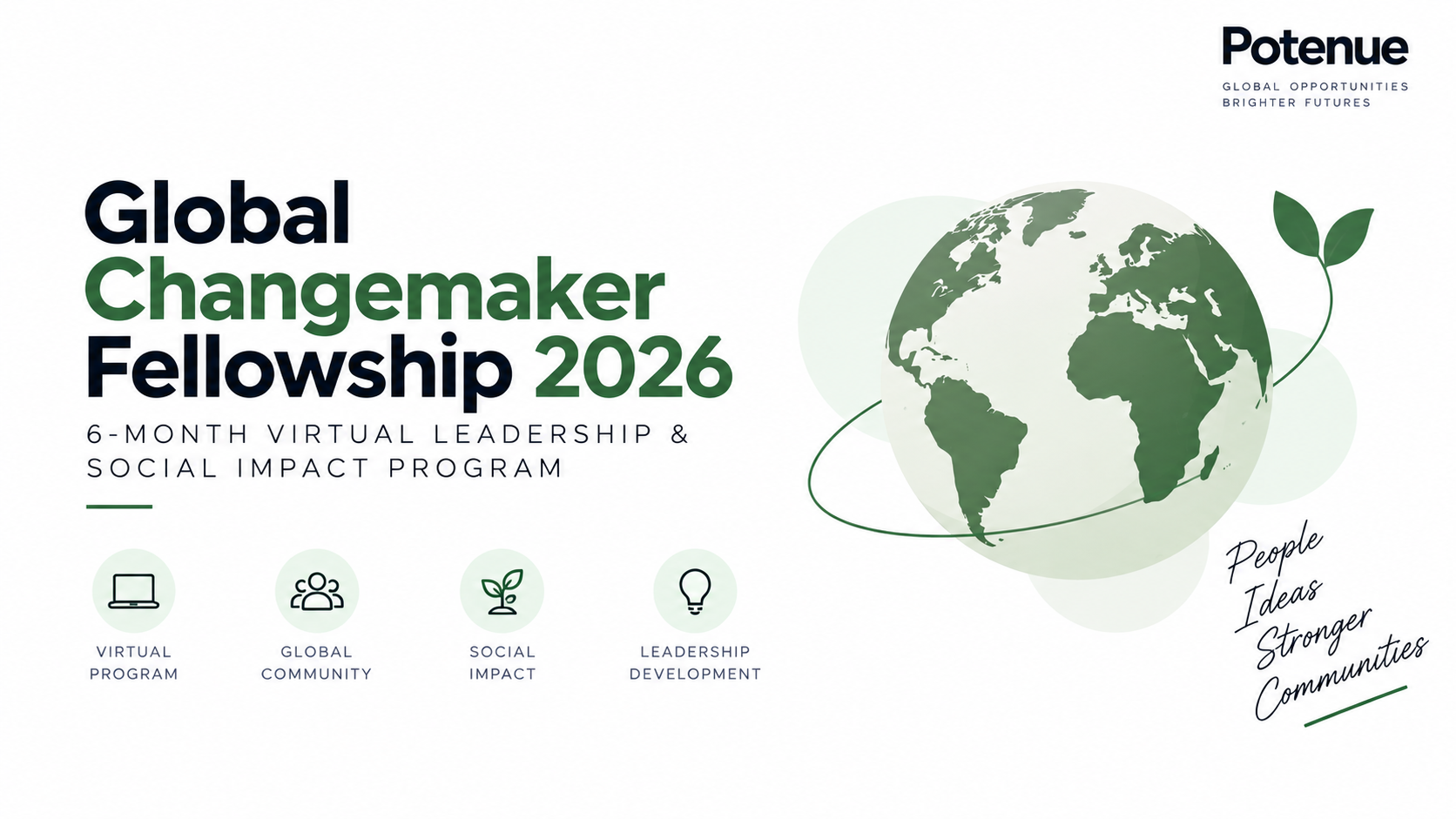 Global Changemaker Fellowship 2026: 6-Month Virtual Leadership & Social Impact Program