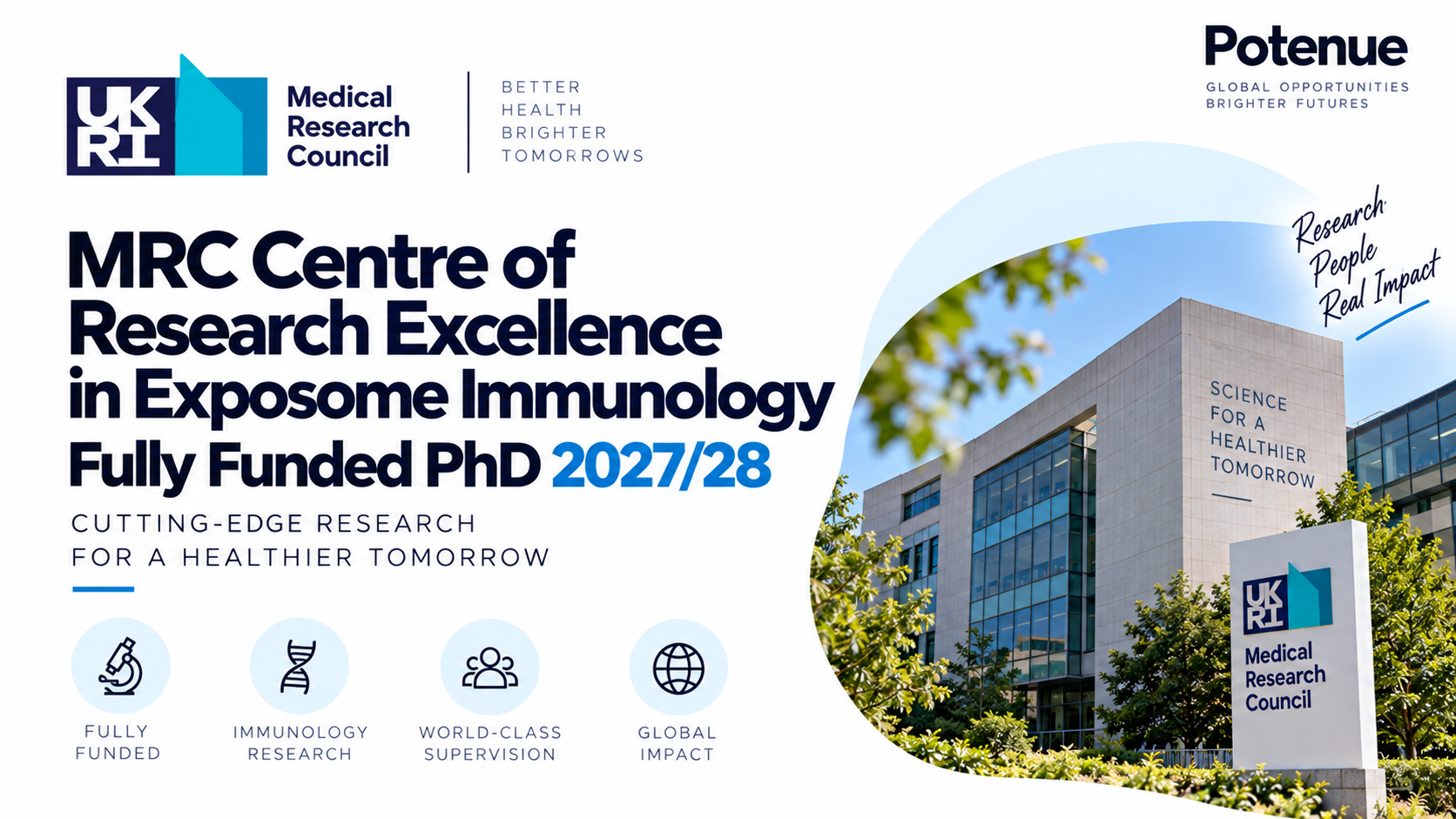 MRC Centre of Research Excellence in Exposome Immunology — Fully Funded PhD 2027/28