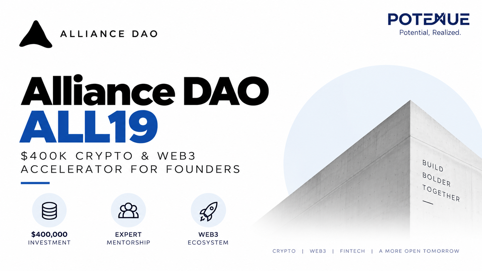 Alliance DAO ALL19: $400K Crypto & Web3 Accelerator for Founders