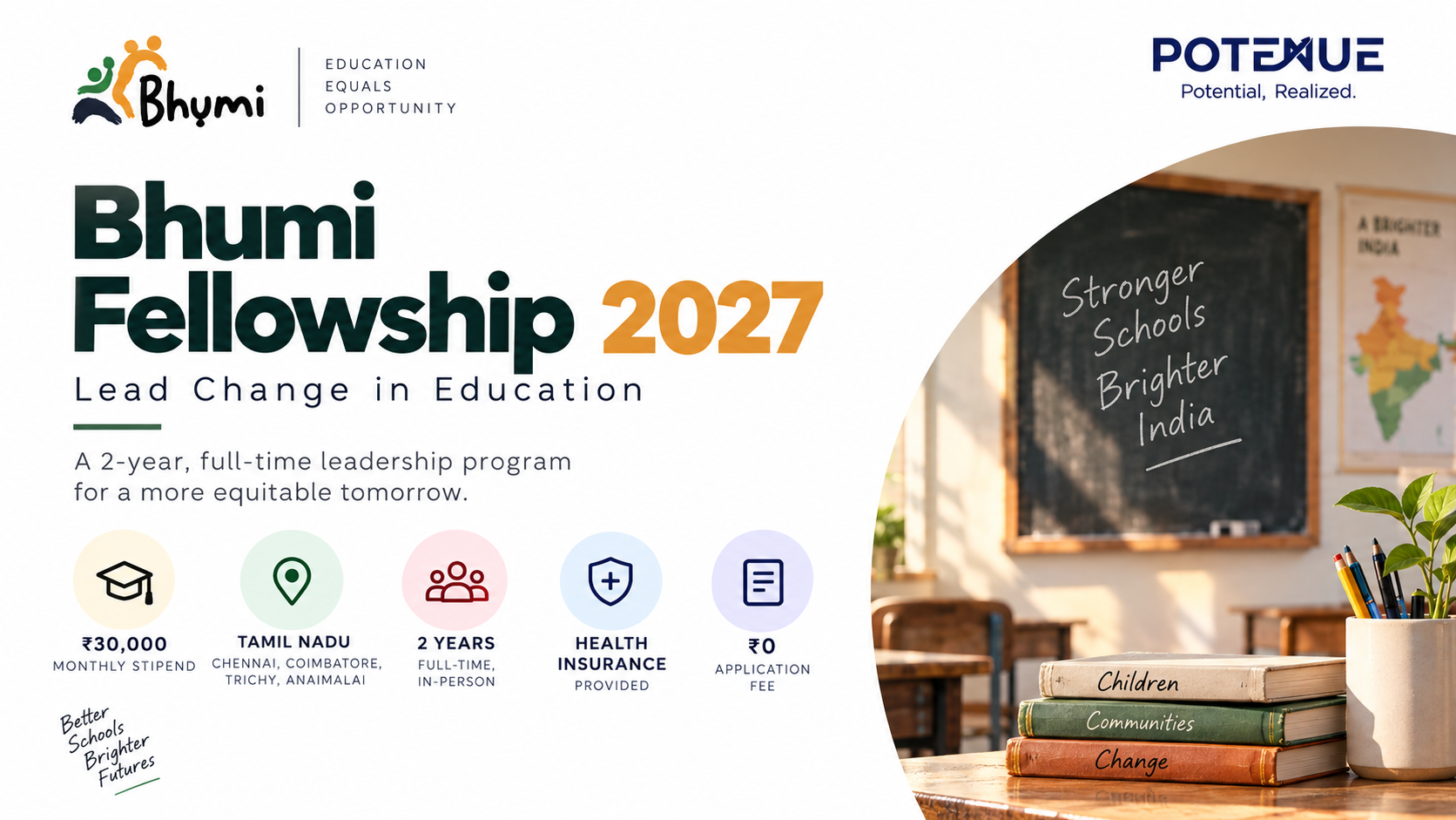 Bhumi Fellowship 2027: Education Leadership Program in India