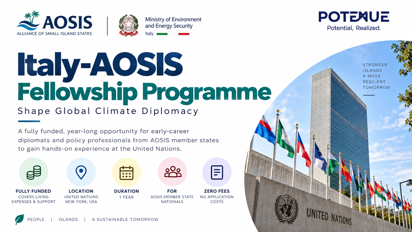Italy-AOSIS Fellowship Programme: Climate Diplomacy & UN Experience
