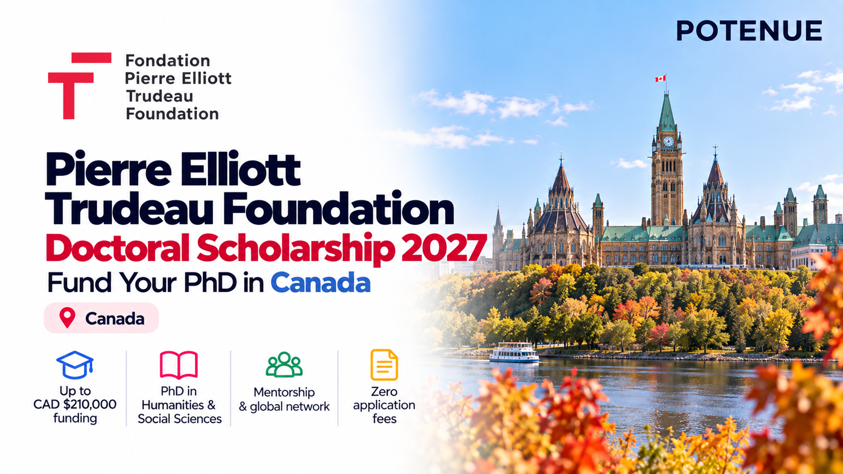 Pierre Elliott Trudeau Foundation Doctoral Scholarship 2027